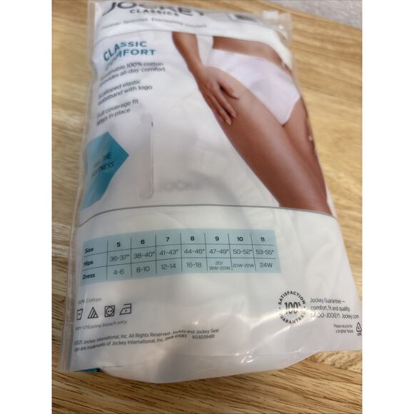Jockey 3-Pack French Cut Cotton Classic Comfort Underwear Size 10 (20W - 22W) - Picture 6 of 6